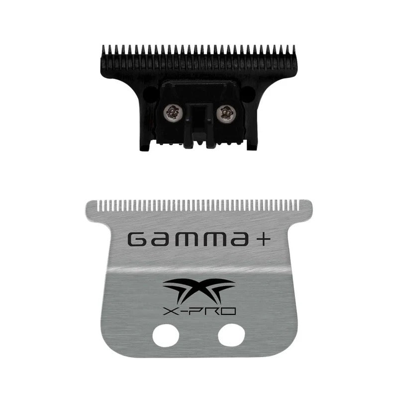 Gamma+ X-Pro Stainless Steel Blade + Black Carbon Diamond DLC The One Cutting Trimmer Blade Set
