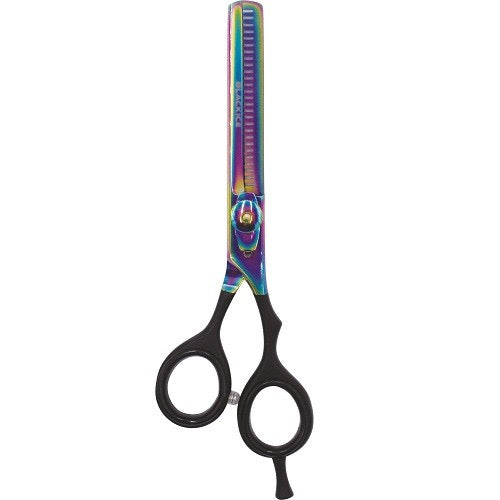 Black Ice Professional Stylish Holo/Black Combination Curved Off Set Grip Shear 10"