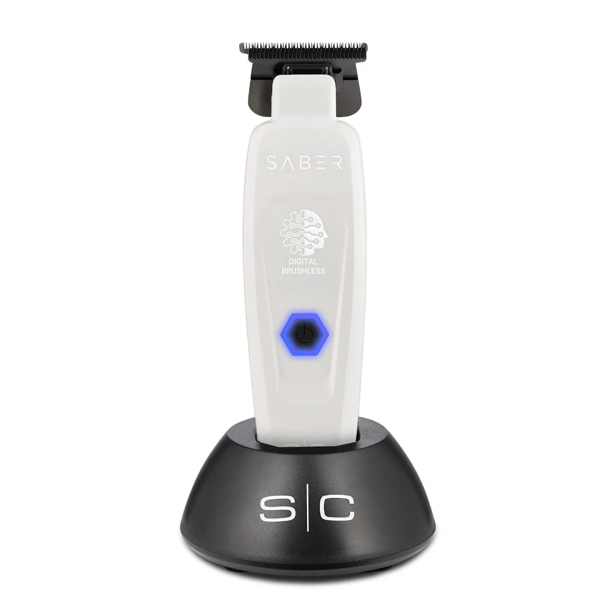 Stylecraft White Saber Professional Hair Trimmer with Digital Brushless Motor