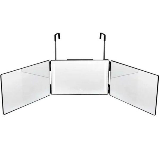 Trifold 3 Way Mirror with LED Light from Black Ice